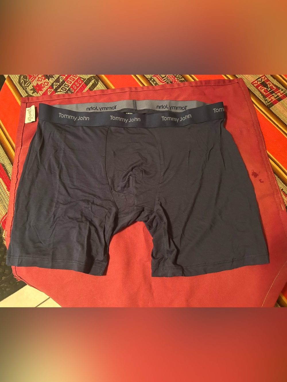 Tommy John Second Skin Stretch Modal Men’s Navy Boxer Briefs X Large Size